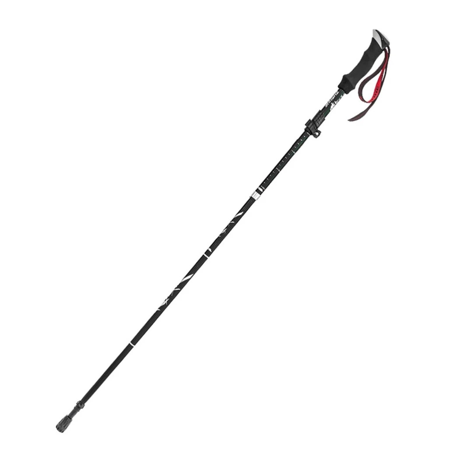 Equipo de Senderismo, bastón de Trekking Plegable, bastón de Trekking de Cinco Pliegues, bastón de Trekking de aleación de Aluminio(Red)