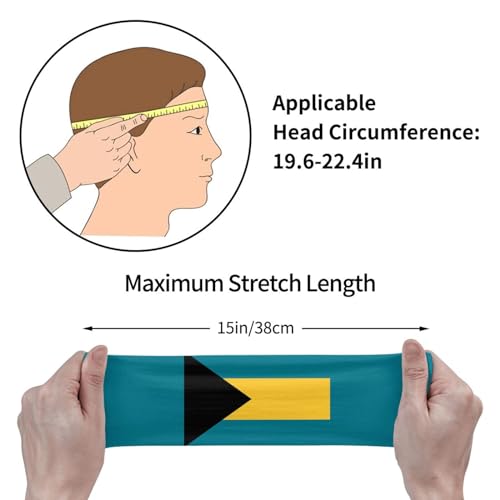 Image of Cute Flag Headbands Women Men Flag Sweatband Sports Headband for Running, Cycling, Yoga Gym, Working Out