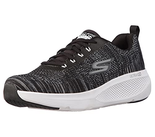 Image of Skechers Men's GOrun Elevate-Lace Up Performance Athletic Running & Walking Shoe Running, Black /Grey /White, 13 X-Wide