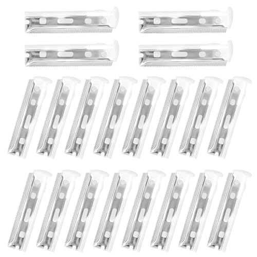 20 Pack Replacement Blades Compatible with Tweezerman Facial Razor Stainless Steel Face Razor Refills for Women Peach Fuzz Remover & Exfoliating Razor Blades for Smooth Radiant Skin