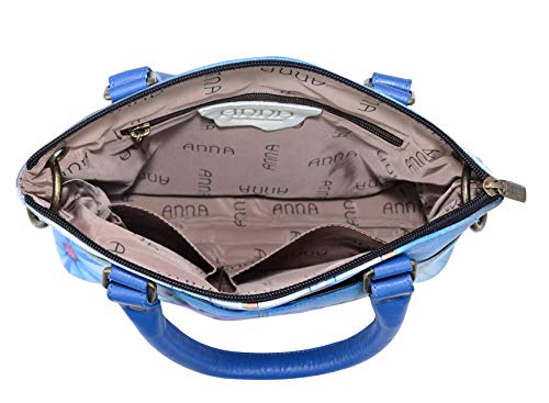 Image of Anna by Anuschka Women's Original Genuine Leather Hand-Painted Small Satchel - Leather Handbag for Women | Original