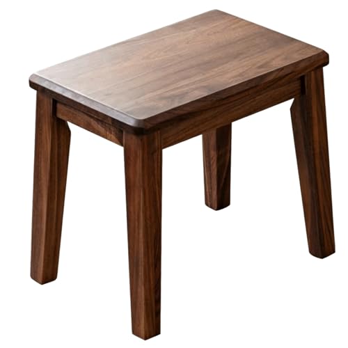 Banqueta de Madera Moderna Taburete Compacto para Dormitorio Entrada Sala de Estar Tocador Asiento Auxiliar para Espacios Pequeños(36x24x32cm)