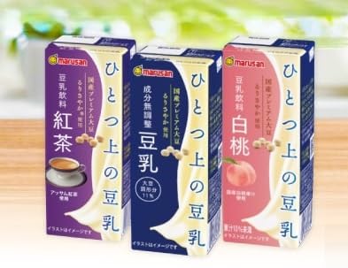 ひとつ上の豆乳200ml よりどり3ケース(成分無調整・紅茶・白桃)計72本