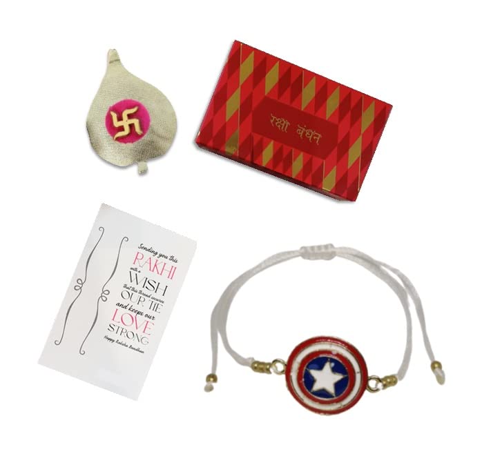 El Regalo Kids Rakhis- beautiful Kids Rakhis for Little Brother/Niece/Nephew Kids Rakhis with Cartoon Characters- for Kids/Babies/Toddlers (Captain America Shield Rakhi) (B098TLCL6M) Amazon Price History, Amazon Price Tracker