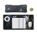 Panther with Blue Eyes Desk Mat Non-Slip Laptop Writing Pad Large Keyboard Mousepad with Rubber Base 23.6