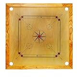 Carrom Board with Coins, Striker & Bori Powder – Smooth Surface, Professional Quality, Mango Wood Frame, Sealed Pockets, Water-Resistant Matte Finish, 32x32 Inch