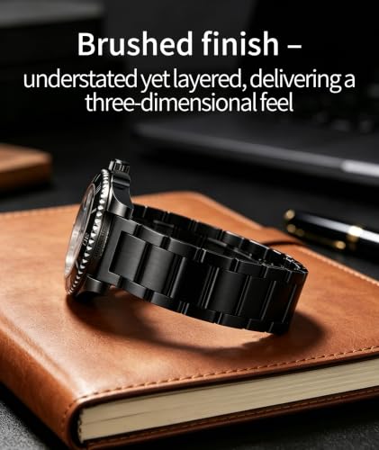 Image of BINLUN Thick Stainless Steel Watch Band Metal Heavy Polished Matte Brushed Finish Watch Strap Replacement for Men Women 16mm /18mm /20mm /21mm /22mm /23mm /24mm /26mm