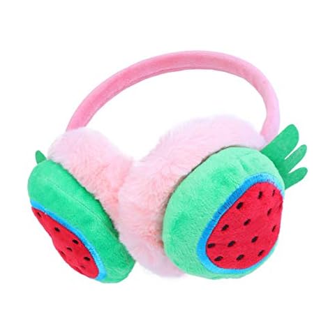 FENICAL Earmuffs Winter Lovely Fruits Warm Soft Plush Ear Protector Earshield (Watermelon) Random Color Cover