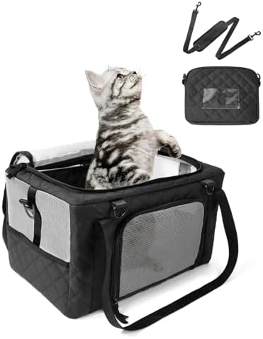 PETUX Airline Approved Cat Carrier for Small Cat - 16" x 10" x 9....