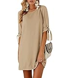 Blusenkleid damen füllt die Casual und Modern. Luftiges Sommerkleider Damen geeignet für Strandurlaub . Der Stoff ist schön weich und luftig und passt Ihren Körper perfekt.