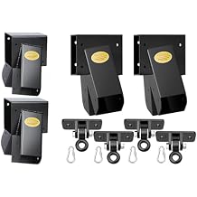 BETOOLL Swing Sets Brackets with All Mounting Heavy Duty Hardware Included - Swing Set Kit for Porch, Yard, Playground - Black