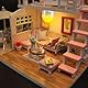Joycabin Miniatur LED Leuchten für Puppenhäuser, Mini Doppelte Lichter mit AA-Batteriehalter,Puppenhaus Miniatur Zubehör, LED Lichter für Vitrinen Mikrohaus Spielzeughaus Dekoration (Warmweiß)