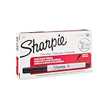 Sharpie Ultra-Fine Point Permanent Marker, Black, 12 Count (37001)