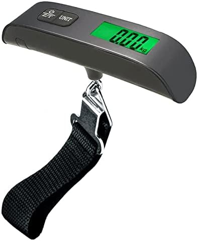 Pjp Electronics Digital Luggage Scale, Travel Weight Scale, Hanging Baggage Scale, Portable Suitcase Weighing Scale with Hook, 110 Lb Capacity