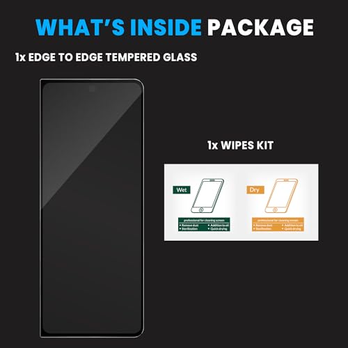 Image of FIRST MART Edge to Edge Anti Glare Matte Tempered Glass for Samsung Galaxy Z Fold 4 5G (7.6 Inch) with Easy Self Installation Kit | Matte Black Case Friendly Screen Protector