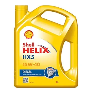 Shell Helix HX5 15W-40 API CH4 Premium Mineral Engine Oil for Diesel Cars (4 L)