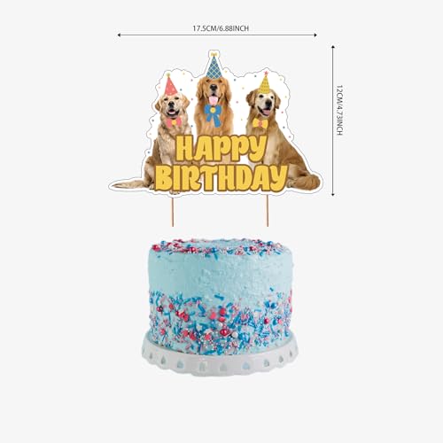 25 Pcs Golden Retriever Kuchen Dekorationen Golden Retriever Kuchen Topper Cupcake Toppers für Golden Retriever Hund Geburtstag Dekorationen Golden Retriever Party Dekorationen
