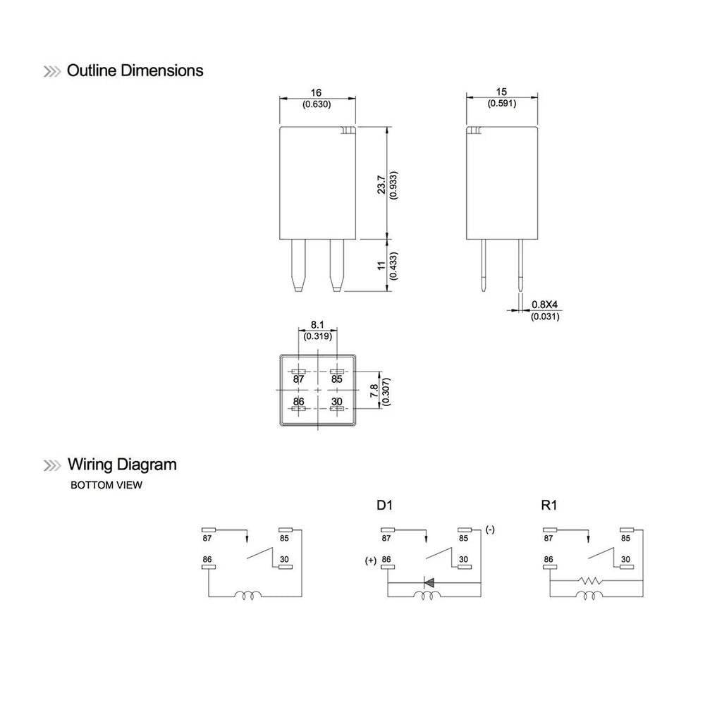 Relé automotriz 35A/20A 12V