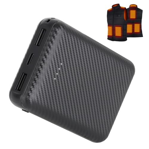 BIAL 12000mAh 5V 2.4A Heated Vest Battery Pack, Power Bank for Heated Vest/Heated Jacket,5v Rechargeable Battery Pack for USB Heated Clothes, Heated Blanket, Jacket, Sleeping Bag,Phone