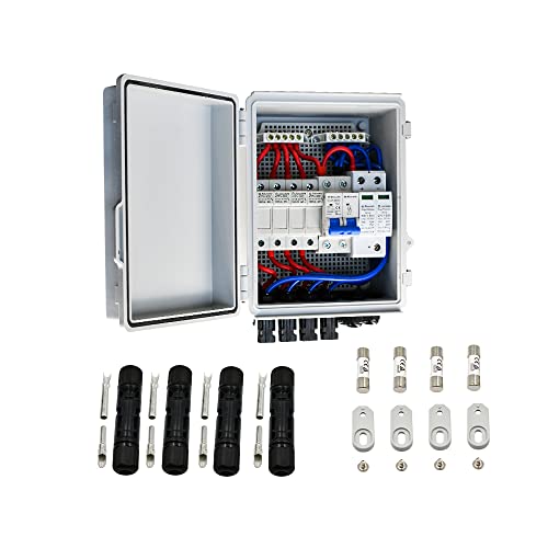 Slocable 4 saitige Solar PV-Kombinationsbox, 15A, Breaker mit Kunststoff-ABS-Abdeckung, 500V Wohnungsverteiler, IP65 für solarpanel Grid und netzunabhangiges Solarstromsystem Cover