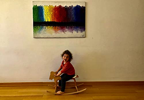 Kidodido Schaukelpferd - Holz Schaukelspielzeug - Montessori Spielzeug für Kleinkind - Schaukeltiere für Baby - Kleine… – Bild 6