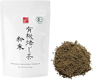Ocha & Co. Hojicha Powder - Japanese Organic Roasted Green Tea Latte Powder - Houjicha Green Tea Blend Made From Powdered Kukicha and Sencha - Low Caffeine Tea with a Sweet, Smoky Taste, 100g/3.5oz.