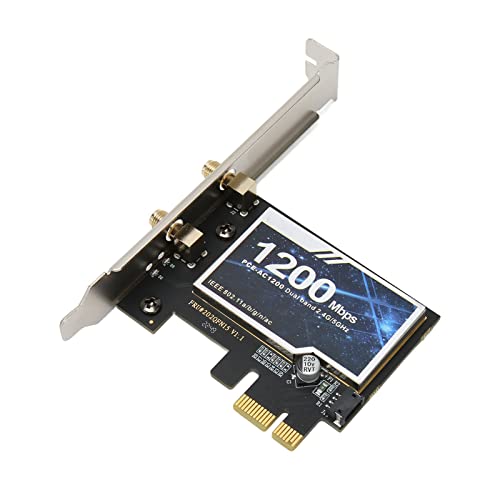 Tarjeta Gavigain Gigabit Ethernet PCI Express de 300Mbps en 2.4G y 867Mbps en 5G con conexión BT para Linux y Windows miniatura 7