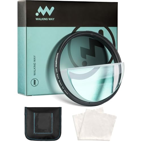 Walking Way 82MM Split Super Speed FX Filter, Unilateral Blur Ghost Motion Camera Lens Filter, K9 Optical Glass Prism for Creative Photography, Video