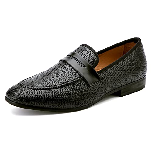 Image of Meijiana Men's Velvet Loafers - Fashion Casual Low-Heel Dress Shoes for Men with Rubber Sole & Metal Buckle - Perfect Business & Formal Attire, Stylish Mens Shoes