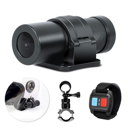 VSYSTO 1080P Tragbare Helmkamera 150° Weitwinkelobjektiv für Motorradhelm 6-lagige Glaslinse Metall Wasserdicht WiFi Nachtsicht DVR Bewegungsrecorder Schleifenaufzeichnung