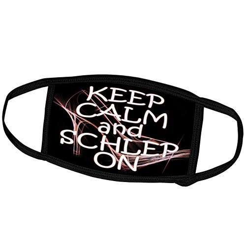 3dRose Keep Calm and schlep on. Yiddish. - Face Mask, 6.7 by 4.3-inch (fm_237094_2)