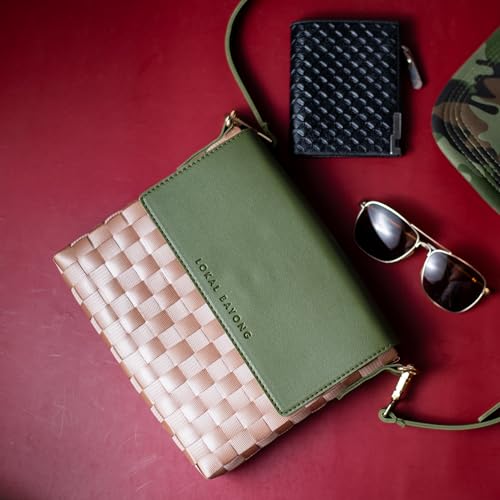 Jake Sling Bag - Green, Medium to Large, Minimalist Unisex Daypack Backpack, Water Resistant, 135 Cubic Inches, 1.76 Pounds4