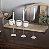 Relota Set di 3 Porta Candele da Tavolo 33/28/22cm, Portacandele Oro in Metallo, Candelabro Moderno, Natalizio Candelabri, Candeliere per Matrimoni, Compleanni, Natale, Cena a Lume di Candela #3