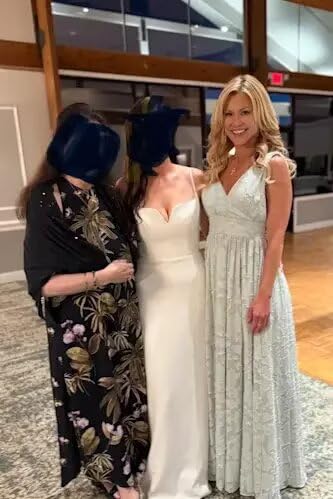 Floral Bridesmaid Dresses with Slit Embroided V Neck Party Formal Maxi Dress for Women LA1174