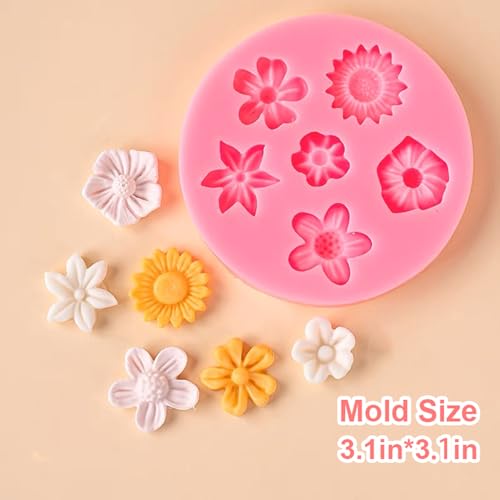 Meeeyya FLOWER POLYMER CLAY MOLD S, 2Pcs Polymer Clay Molds thumb #3