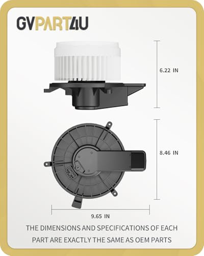 Image of Front Blower Motor 700216 for 2008-2017 Dodge Grand Caravan Durango, for Chrysler Town & Country, for Jeep Grand Cherokee, 2009 2010 2011 2012 2013 2014 2015 2016 Blower Motor OE: 68079477AB