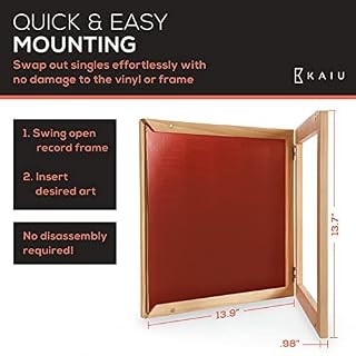 KAIU – Cadre Disque Vinyle – Rangement Vinyle en Bois Massif et Acrylique Transparente Présentoir pour Album – Cadre… - Les Beatles, Paul McCartney, John Lennon, RIngo Starr, George Harrison KAIU – Cadre Disque Vinyle – Rangement Vinyle en Bois Massif et Acrylique Transparente Présentoir pour Album – Cadre… – Image 3