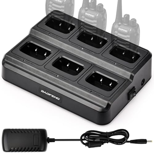 BAOFENG BF-888S Six Way Charger Multi-Unit Charger Station for BF-888S H-777 BF-88ST Walkie Talkies and Batteries