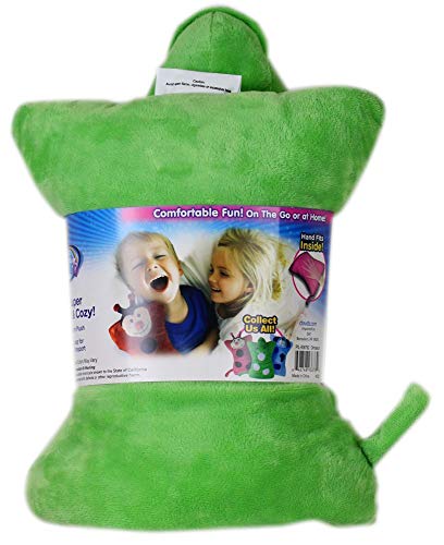 Image of Cloudz Kids Super Soft N' Cuddly On Hand Animal Airplane Travel Pillow Pal! Keep Children Comfy and Supported with a Buddy While Traveling or just Resting at Home - Dinosaur