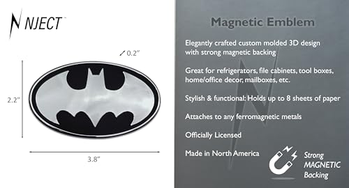 Imán Grande Batman DC Comics Negro y Cromo miniatura 4