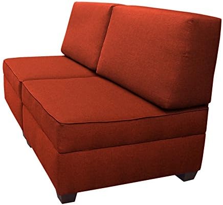 duobed Modular Sofa Bed Rectangular Shape Multi-Functional Standard Fabric for Sleeper and Couch, Brick