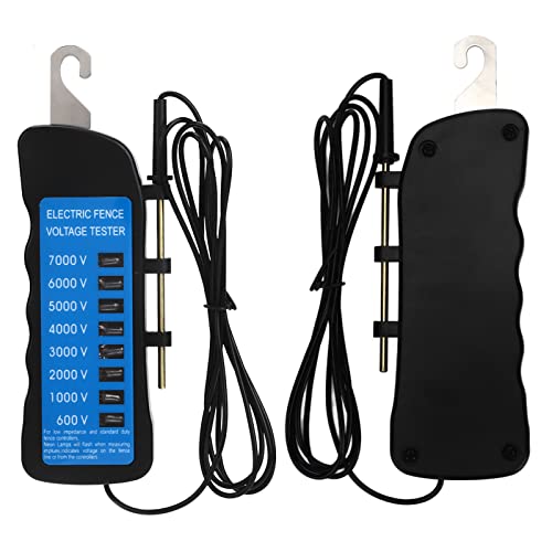 Image of Fence Tester, Multi Light Voltage Detection, 600-7000V Range, ABS Material, Portable, for Farm Livestock