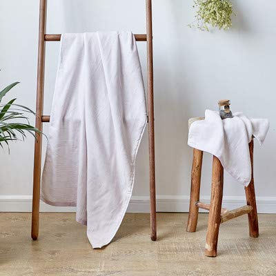 Serviette de bain en éponge douce pur coton contre la peau sensible WLLLO