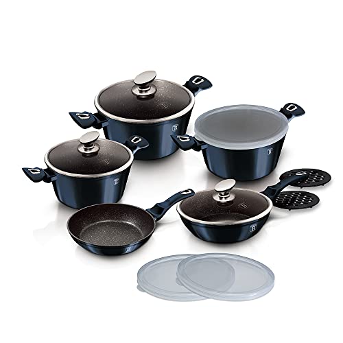 BerlingerHaus 13-Piece Cookware Set Metallic Line Aquamarine Edition Berlin Haus BH/7031 Aluminium 3 Quarts - Image 3