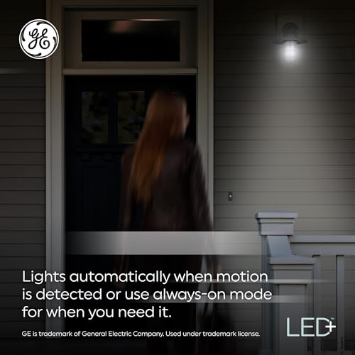 GE LED+ Motion Sensor LED Light Bulbs, 15W, PAR38 Outdoor Security Floodlight, Warm White (2 Pack) by GE - Image 4