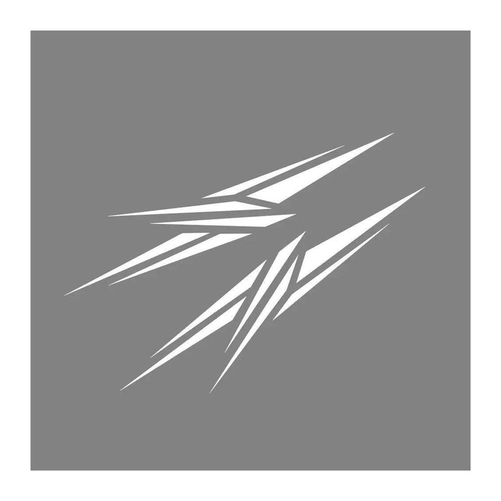 2Pcs Car Hood Sticker Racing Style Vinyl Decal(Glossy White)