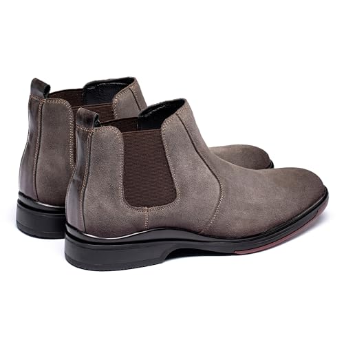 Image of ArcBrothers Men's Chelsea Boots, Relaxed Fit Roomy Toe Box Design, Premium Leather Slip-on Ankle Boots, All-Day Comfort