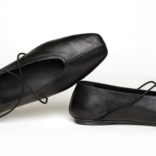 Mary Jane Flats for Women Square Closed Toe Ballet Flats Shoes Slip On Ballerina Flat Comfortable Cute Party Dressy Casual Shoes4