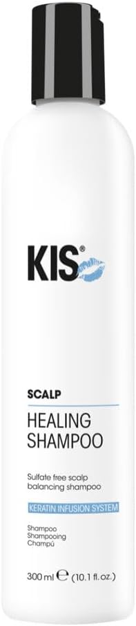 KIS KeraScalp Healing Shampoo, 300 ml, diervriendelijk en duurzaam, keratine-infusiesysteem, vettig haar
