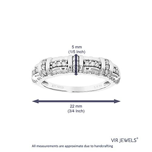 1/6 cttw Lab Grown Diamond Engagement Ring for Women in Round .925 Sterling Silver Prong Set Size 6-84